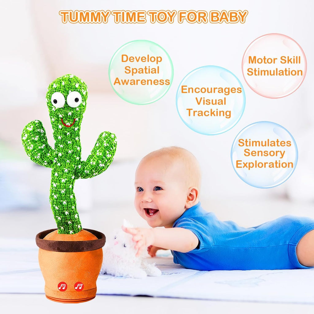 Kartclicks Rechargeable Talking and Dancing Cactus Toy with Voice Recording, Music & LED Lights