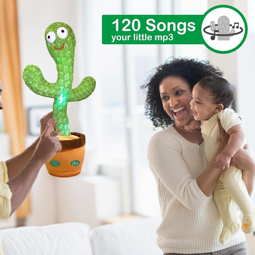 Kartclicks Rechargeable Talking and Dancing Cactus Toy with Voice Recording, Music & LED Lights